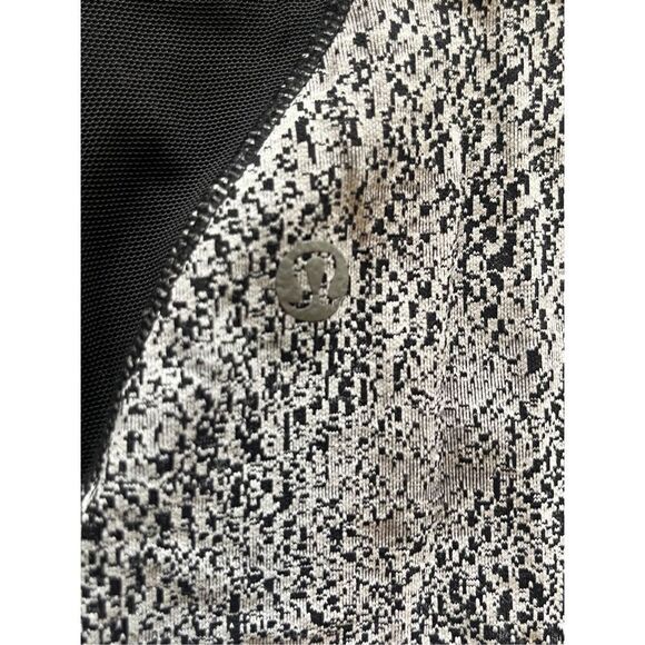 Lululemon Outrun Tight Pants Power Luxtreme Spray Jacquard White Black Mesh Sz 4 - Picture 6 of 11